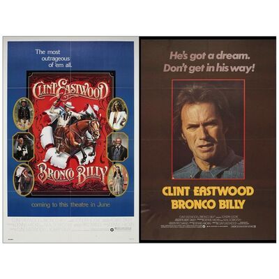 Lot # 780: BRONCO BILLY - One-Sheets (2) (27" x 41"); Very Fine+ Folded