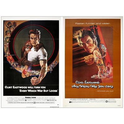 Lot # 785: EVERY WHICH WAY BUT LOOSE, ANY WHICH WAY YOU CAN - One-Sheets (2) (27" x 41"); Very Fine+ Folded & Rolled