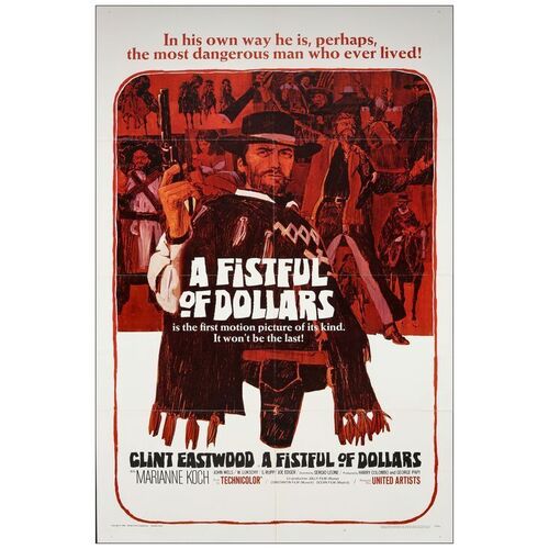 Lot # 786: FISTFUL OF DOLLARS, A - One-Sheet (27" x 41"); Very Fine+ Folded