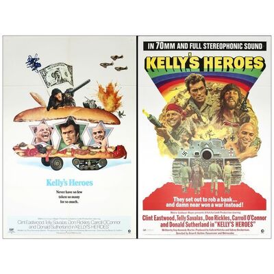 Lot # 790: KELLY'S HEROES - One-Sheets (2) (27" x 41"); Very Fine+ Folded