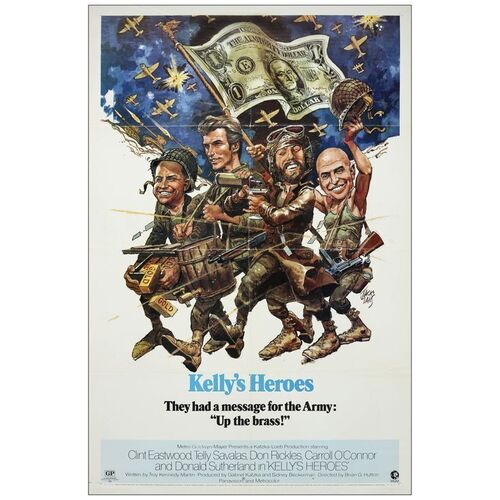 Lot # 791: KELLY'S HEROES - One-Sheet (27" x 41"); Style A; Near Mint Folded