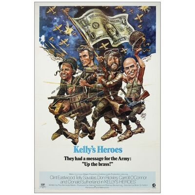 Lot # 791: KELLY'S HEROES - One-Sheet (27" x 41"); Style A; Near Mint Folded
