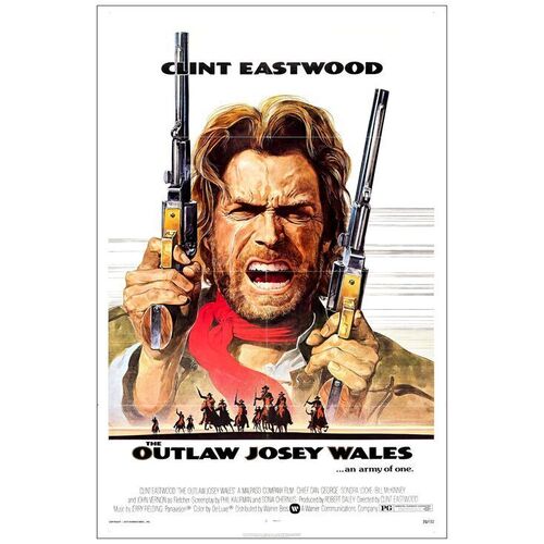 Lot # 793: THE OUTLAW JOSEY WALES - One-Sheet (27" x 41"); Very Fine+ Folded
