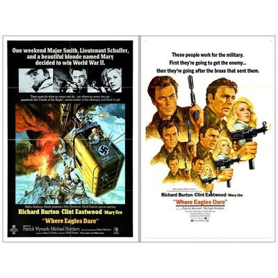 Lot # 802: WHERE EAGLES DARE - One-Sheets (2) (27" x 41"); Very Fine+ Folded