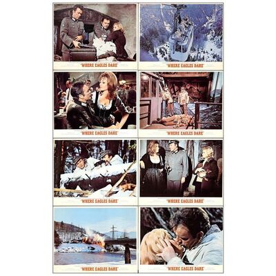 Lot # 804: WHERE EAGLES DARE - Lobby Card Set (8) (11" x 14"); Very Fine