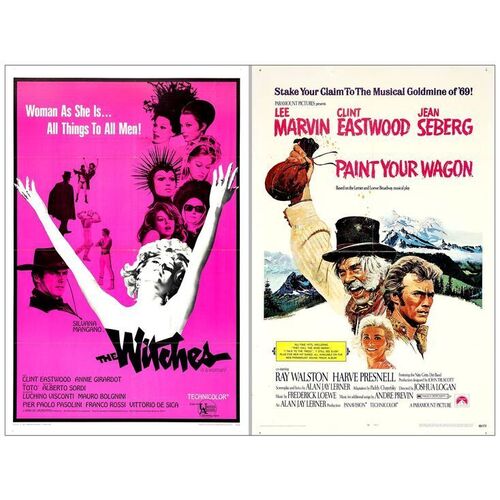 Lot # 805: THE WITCHES, PAINT YOUR WAGON - One-Sheets (2) (27" x 41"); Very Fine- Folded