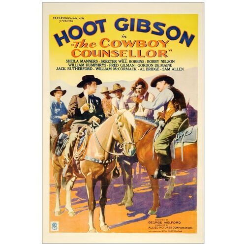 Lot # 809: THE COWBOY COUNSELLOR - One-Sheet (27" x 41"); Fine+ on Linen