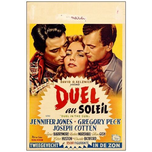 Lot # 810: DUEL IN THE SUN - Belgian (14" x 21"); Very Fine- Folded