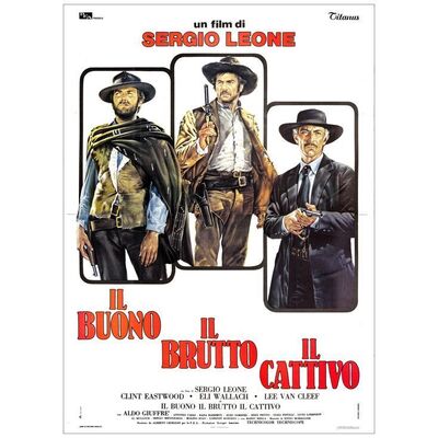 Lot # 812: THE GOOD, THE BAD AND THE UGLY - Italian 4-Fogli (55" x 77"); Very Fine+ on Linen