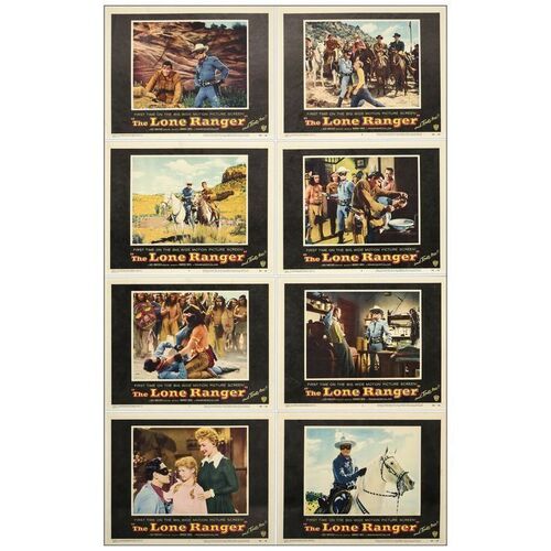 Lot # 814: THE LONE RANGER - Lobby Card Set (8) (11" x 14"); Very Fine