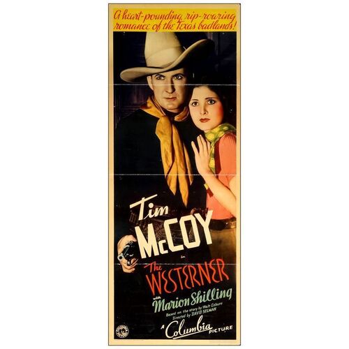 Lot # 824: THE WESTERNER - Insert (14" x 36"); Fine+ Folded