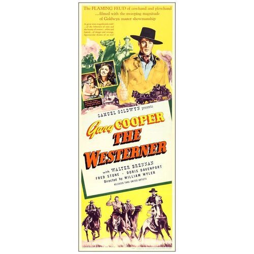 Lot # 825: THE WESTERNER - Insert (14" x 36"); Very Fine- Folded
