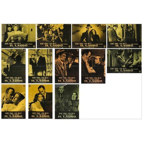 Lot # 834: THE WRONG MAN - Italian Photobusta Set (12) (18.5" x 26.25"); Fine- Folded
