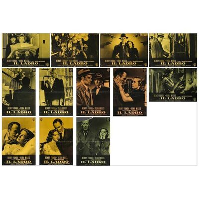 Lot # 834: THE WRONG MAN - Italian Photobusta Set (12) (18.5" x 26.25"); Fine- Folded