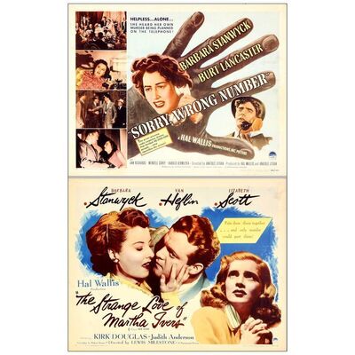 Lot # 837: SORRY, WRONG NUMBER AND OTHER - Half Sheets (2) (22" x 28"); Style A & B; Very Fine- Rolled & Folded