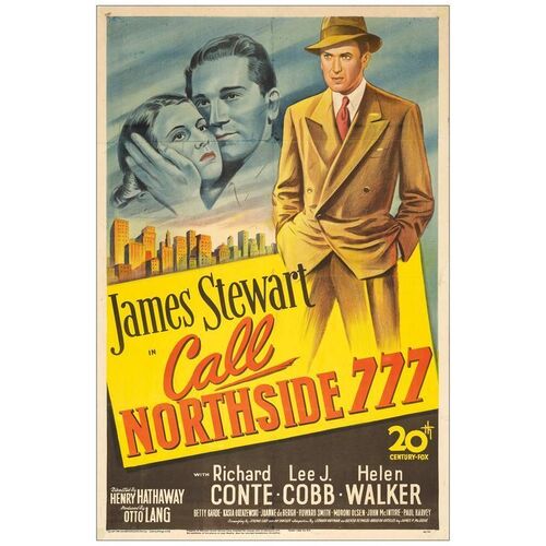 Lot # 842: CALL NORTHSIDE 777 - One-Sheet (27" x 41"); Fine on Linen