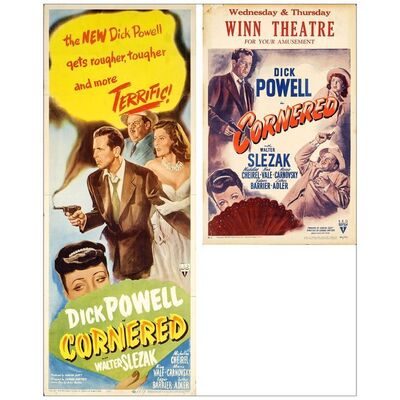 Lot # 844: CORNERED - Insert & Window Card (14" x 36 & 14" x 22"); Very Fine- Folded