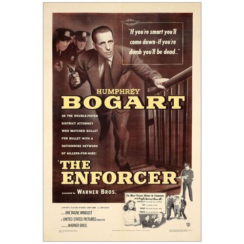 Lot # 845: THE ENFORCER - One-Sheet (27" x 41"); Very Fine on Linen