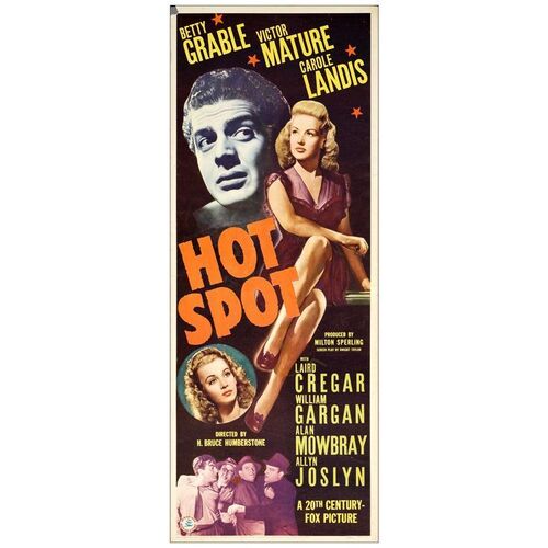 Lot # 848: HOT SPOT - Insert (14" x 36"); Alternate Title "I Wake Up Screaming"; Very Fine- Rolled