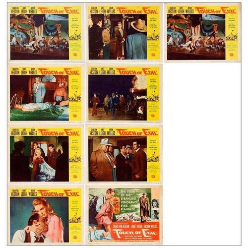 Lot # 868: TOUCH OF EVIL - Lobby Card Set (8) & Duplicate Lobby Card (11" x 14"); Very Fine-