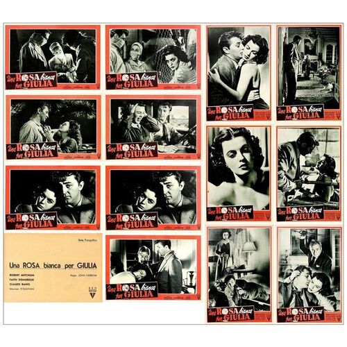 Lot # 872: WHERE DANGER LIVES - Italian Photobusta Set (13) (13.5" x 19.25"); Near Mint