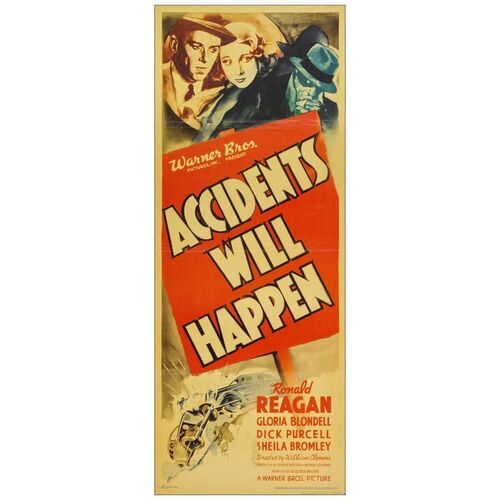 Lot # 876: ACCIDENTS WILL HAPPEN - Linen Finish Insert (14" x 36"); Very Fine Folded