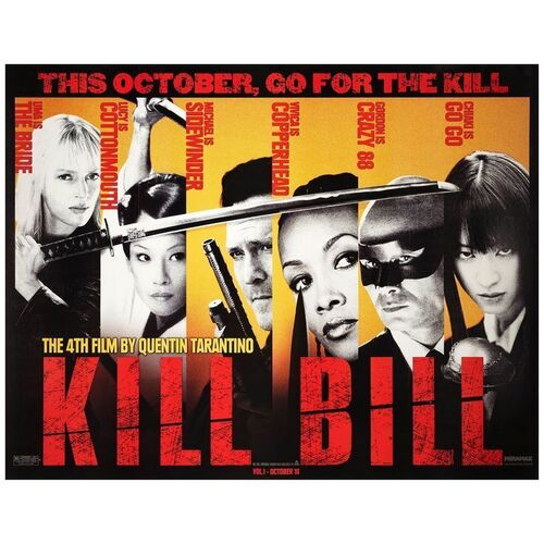 Lot # 884: KILL BILL: VOL. 1 - Subway Poster (47" x 59.5"); Advance; Very Fine+ on Linen