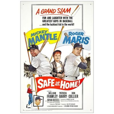 Lot # 895: SAFE AT HOME! - One-Sheet (27" x 41"); Very Fine on Linen