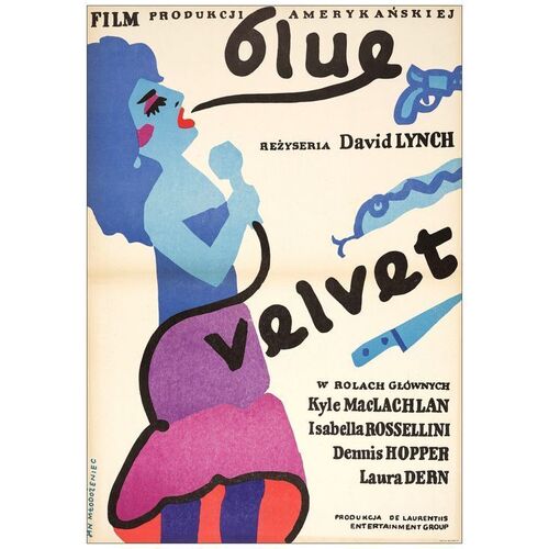 Lot # 898: BLUE VELVET - Polish One-Sheet (27" x 38.5"); Very Fine+ on Linen