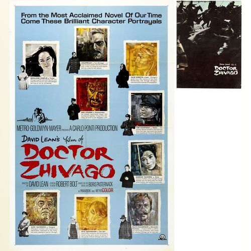 Lot # 902: DOCTOR ZHIVAGO - One-Sheet & Program (36 Pages) (27" x 41" & 9" x 12"); Style C; Near Mint Folded