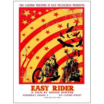 Lot # 903: EASY RIDER - Screen Print (19" x 25"); Mint Rolled