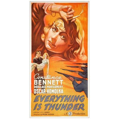 Lot # 904: EVERYTHING IS THUNDER - Three Sheet (41" x 79"); Fine- on Linen