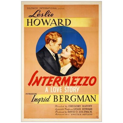 Lot # 907: INTERMEZZO - One-Sheet (27" x 41"); Very Fine on Linen