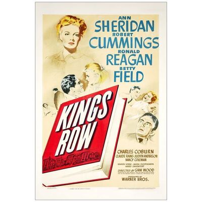 Lot # 910: KINGS ROW - One-Sheet (27" x 41"); Very Fine- on Linen