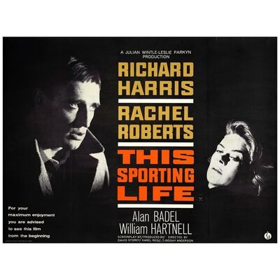 Lot # 928: THIS SPORTING LIFE - British Quad (30" x 40"); Very Fine- on Linen