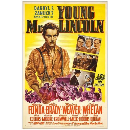 Lot # 934: YOUNG MR. LINCOLN - One-Sheet (27" x 41"); Style A; Very Fine+ on Linen