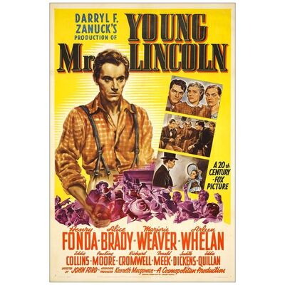 Lot # 934: YOUNG MR. LINCOLN - One-Sheet (27" x 41"); Style A; Very Fine+ on Linen