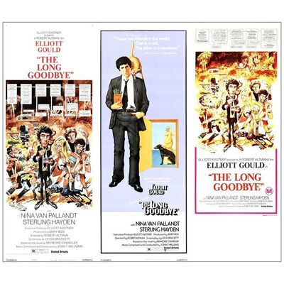 Lot # 937: THE LONG GOODBYE - Inserts (2) & Australian Daybill (14" x 36" & 13.5" x 30"); Near Mint Rolled