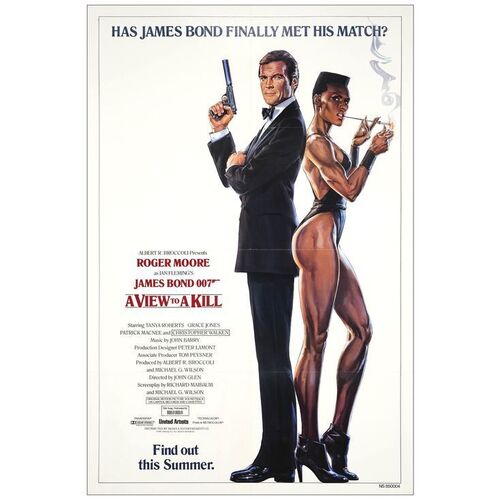 Lot # 940: JAMES BOND: A VIEW TO A KILL - One-Sheet (27" x 41"); Advance; Very Fine on Linen