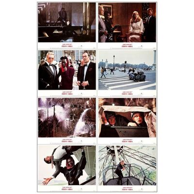 Lot # 941: JAMES BOND: A VIEW TO A KILL - Lobby Card Set (8) (11" x 14"); Mint