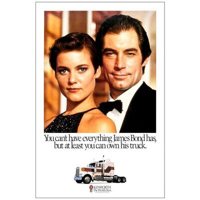 Lot # 945: JAMES BOND: LICENCE TO KILL - Kenworth Truck Promo Poster (25" x 38"); Very Fine- Rolled