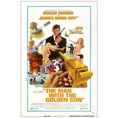Lot # 947: JAMES BOND: THE MAN WITH THE GOLDEN GUN - One-Sheet (27" x 41"); Style A, West Hemisphere; Near Mint Folded
