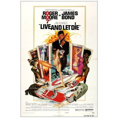 Lot # 951: LIVE AND LET DIE - One-Sheet (27" x 41"); Fine+ Folded
