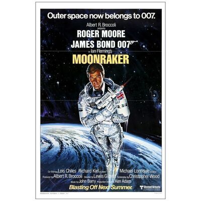 Lot # 953: MOONRAKER - One-Sheet (27" x 41"); Style A, Advance, Bryan Fuller Collection; Very Fine- Folded