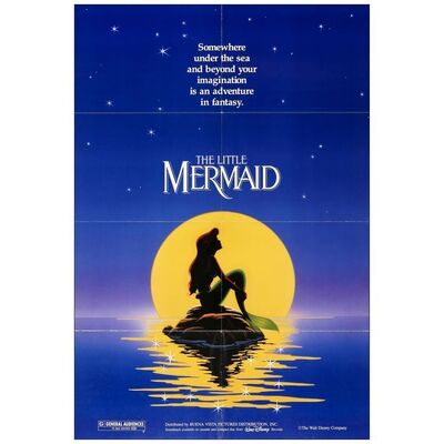 Lot # 957: THE LITTLE MERMAID - One-Sheet, DS (27" x 40"); Advance; Near Mint Folded