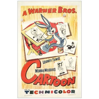 Lot # 958: LOONEY TUNES MERRIE MELODIES - One-Sheet (27" x 41"); Fine- on Linen