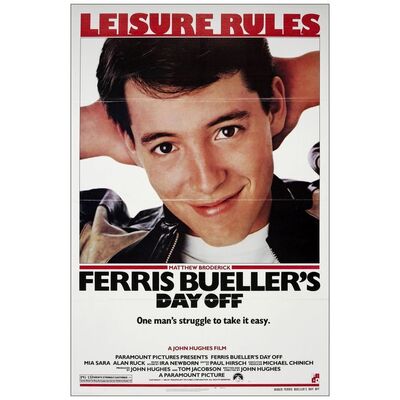 Lot # 971: FERRIS BUELLER'S DAY OFF - One-Sheet (27" x 41"); Near Mint Folded