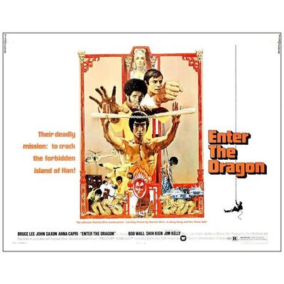 Lot # 988: ENTER THE DRAGON - Half Sheet (22" x 28"); Near Mint Rolled