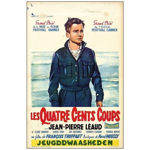Lot # 998: THE 400 BLOWS - Belgian (14" x 21.5"); Fine+ Folded