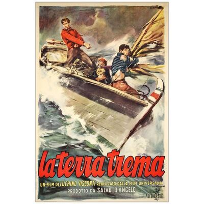 Lot # 1001: LA TERRA TREMA - Italian 2-Fogli (39" x 55"); Very Fine+ on Linen